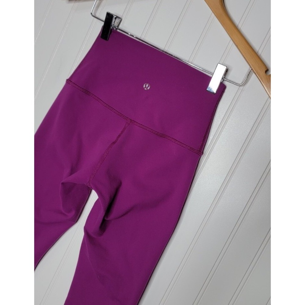 Lululemon Wunder Under Leggings High Rise 30" Inseam Women's Size 2 Purple - Picture 4 of 7